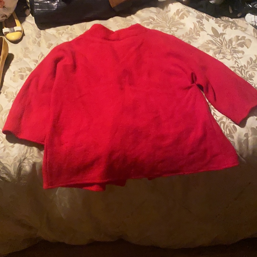 JM Collection red coat - Picture 3 of 3
